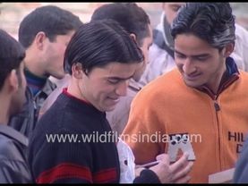 Kashmiri youth await their turn in queue for Kashmir Service Selection Board applications, Srinagar