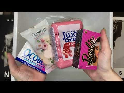 ASMR 💓🧡Pink-orange soap set | 💓🧡АСМР Мыление розово-оранжевого сета мыла