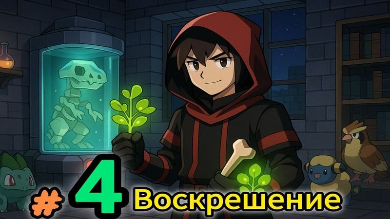 100 дней с покемонами в Майнкрафт (Cobblemon) #4 - Я СОЗДАЛ ЛАБОРАТОРИЮ ДЛЯ ВОСКРЕШЕНИЯ ПОКЕМОНОВ