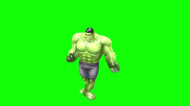 Hulk Dancing Back and Forth Green Screen --- HD Free Royalty.