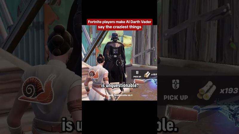 You can make Darth Vader say some weird things in Fortnite