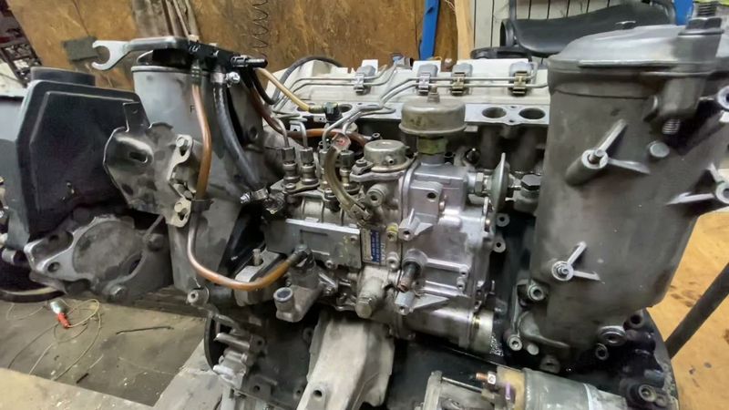 Diesel Om604 замена эл насоса на механический