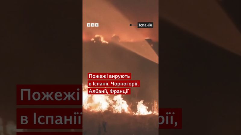 Європу охопили лісові пожежі. Їх важко загасити через аномальну спеку #shorts