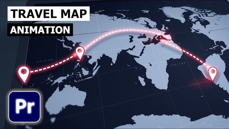 How to Make Travel Map Animation in Premiere Pro | Easy Animation Tutorial