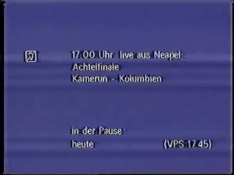 Программа передач и конец эфира (ZDF Германия,22.06.1990)