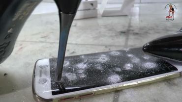 Crushing smartphone Samsung killer steel heels 🔥🔥🔥