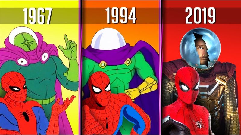 ЧЕЛОВЕК-ПАУК: ВДАЛИ ОТ ДОМА - КАК ЭТО БЫЛО В МУЛЬТСЕРИАЛАХ? / Эволюция Мистерио и Паука!