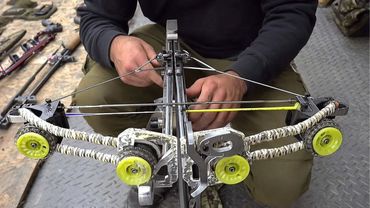 INSANE Homemade Self-Loading CROSSBOW | Start-to-Finish Build by @mwigmedia