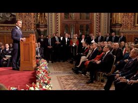 France's Macron demands 'ceasefire in Gaza without any condition' in UK state visit speech | AFP