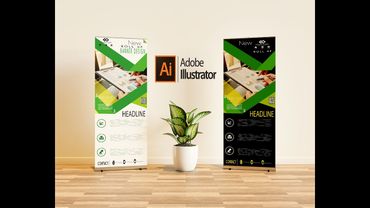 Tutorial  How To Make Professional Roll Up Banner ,, Adobe Illustrator