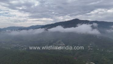 Monsoon cloud cover establishes itself: Kasar Devi Village in Almora district of Kumaon, Uttarakhand