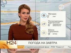 Александра Михайлова "Прогноз погоды-Новости 24" (15.04.2014)