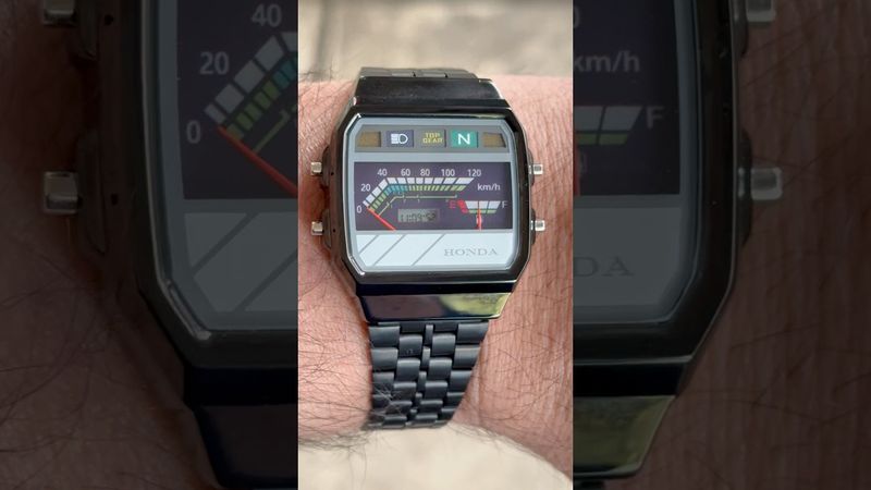 🛵90s Honda Motorcycle Tachometer Watch !! #honda #tachometer #watch #shorts #innovation #90s #80s