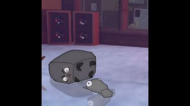 ICE FLOOR MAYHEM! 👉👈😗 ,, that damn pebble #dandysworld #animation #flipaclip #funny