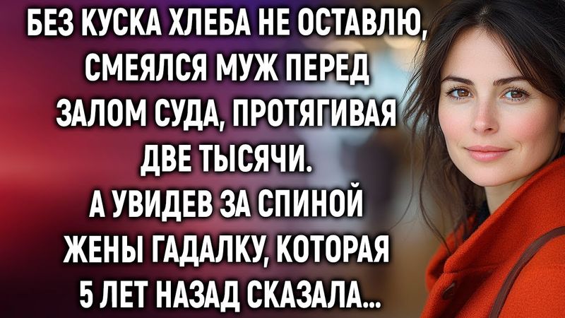 Без куска хлеба не оставлю, смеялся муж перед залом суда, протягивая две тысячи. А увидев…