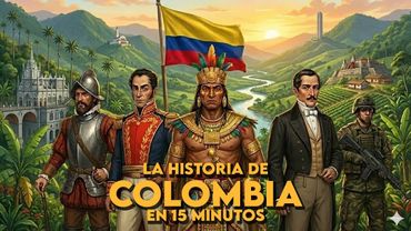 ✅ La historia de COLOMBIA en 15 minutos | Resumen rápido y fácil