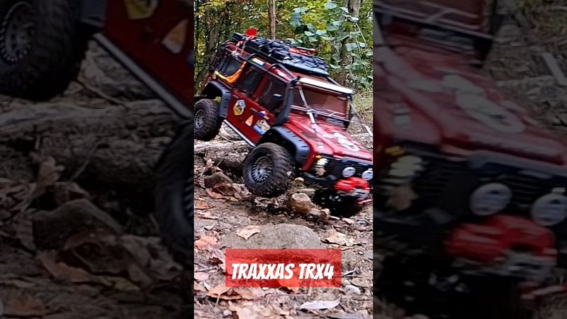 RC traxxas trx4 Defender scale  1/10 jump slowed down