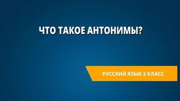 Что такое антонимы?