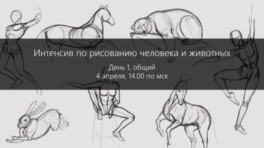 Интенсив по рисованию человека и животных, день 1