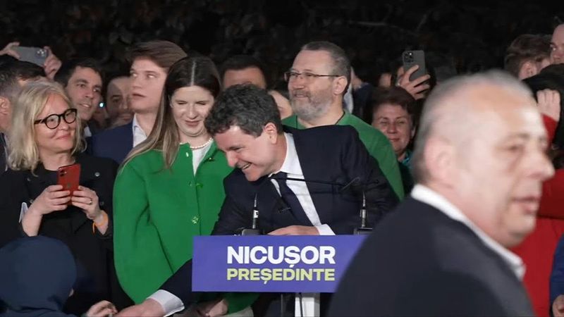 Nicusor Dan celebrates lead in Romanian presidential election | AFP