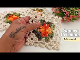 Square Premium c/@lucivaniaartescroche #aula #croche #crochet #crochê #passoapasso #handmade