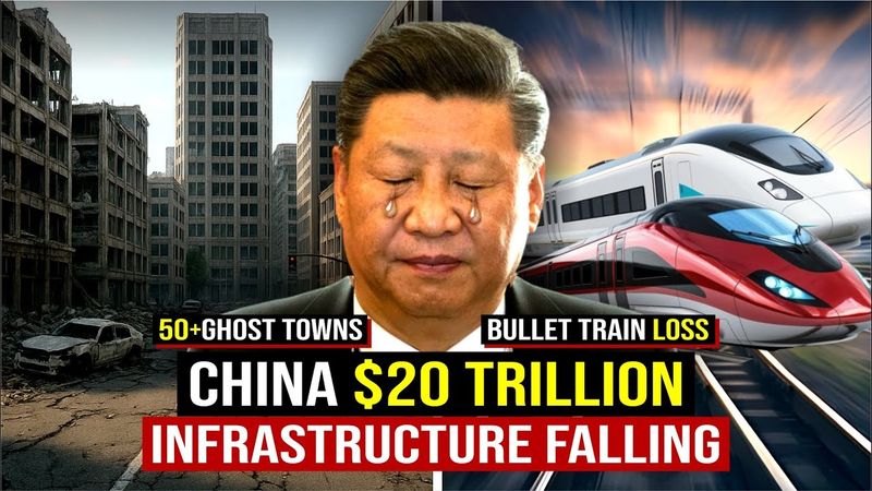 China Infrastructure Bubble : 50 Ghost City, Bullet Train Loss, Economy Crisis | Dholera Smart City
