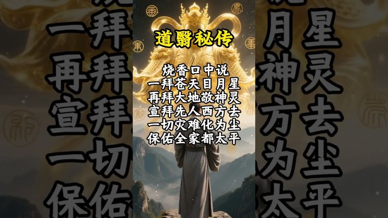 《祝由秘傳》拜神上香時應該怎麼說！接了！轉發！功德無量！#祝由術 #祝由十三科 #願所有人平安健康 #國學文化 #道家文化 #正能量 #玄學 #命理 #拜神 #上香