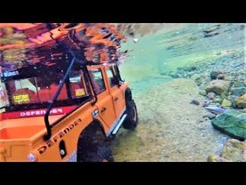 RC카 잠수Xtra Speed D110 Pickup LandRover Defender Valley Rock Diving