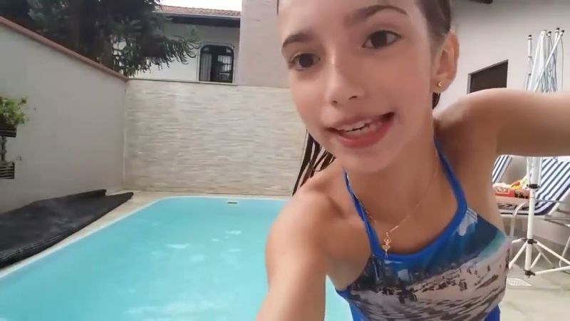 Melisa desafío da piscina