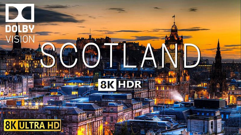SCOTLAND in 8K (60FPS) HDR Dolby Vision – Soft Piano Music for Relaxation