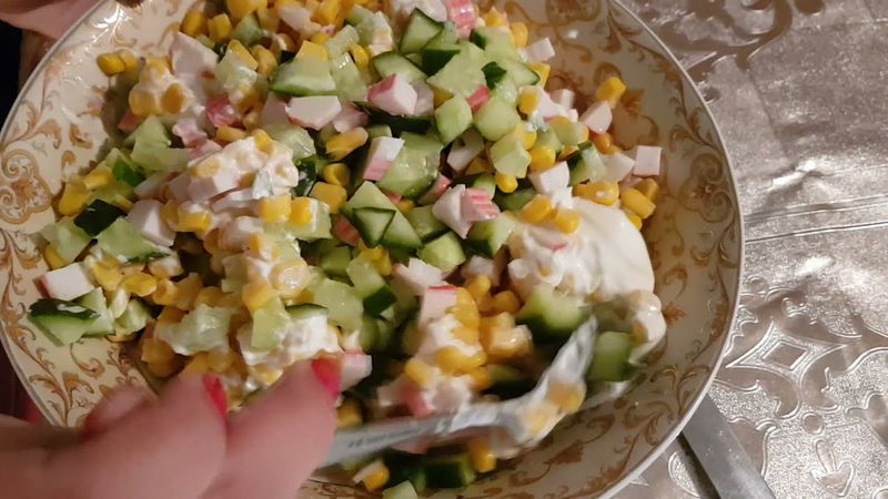 Шаян таяшақларынан салат жасаймыз