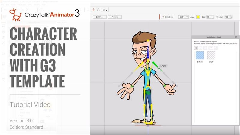 Cartoon Animator 4 Tutorial - Character Creation with G3 Template