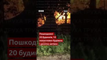 Буча у вогні. Росія обстріляла Київщину дронами #війна #буча #shorts