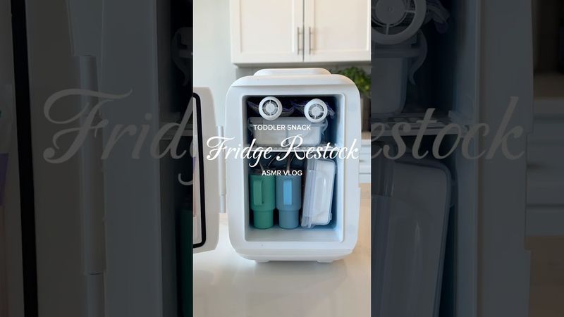 Restocking my toddlers mini fridge 🐄🧃🖤 #fridgeorganization #restockingasmr #restockasmr