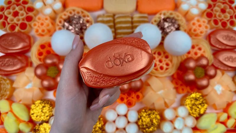 ASMR Video Crushing soap boxes with starch and foam | Peeling off the film | Clay cracking