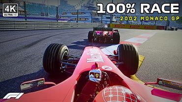 Michael Schumacher 100% Race in Ferrari F2002 V10 - 2002 Monaco Grand Prix | F1 Classic Gameplay
