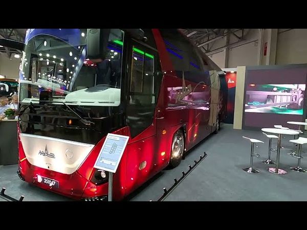 Новый туристический автобус из Беларуси - рассматриваем МАЗ-351047