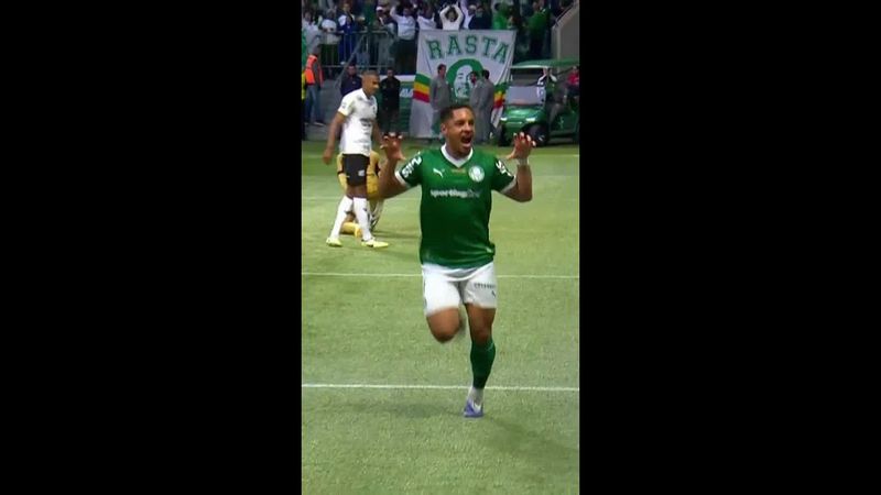 Gols de Flaco López e Vitor Roque para o Palmeiras contra o Ceará