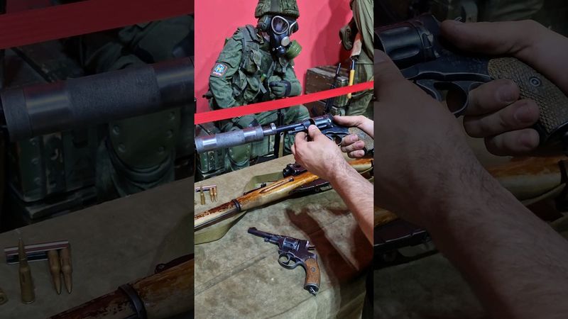 Револьвер Нагана с глушителем БраМит | Nagan with BraMit Silencer #shorts #army #revolver #Наган