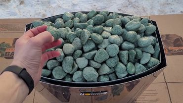 Обзор камней для бани жадеит. Интересный способ укладки камней в электрической печи