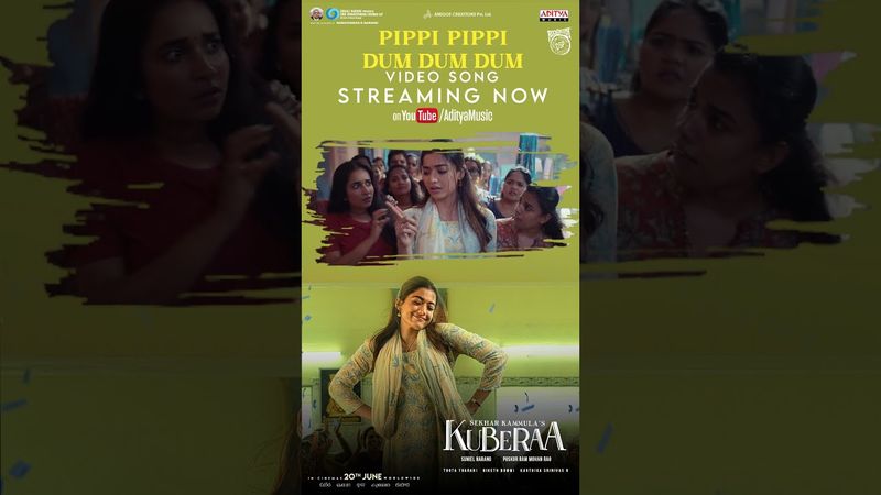 #PippiPippiDumDumDum Song Streaming Now #Kuberaa Movie #Shorts