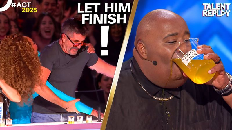 Eric Booker's EXTREME Drinking Stunt Shocks Judges | AGT 2025