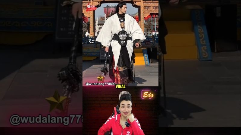 🔥 مرد 7 فوتی با لباس منحصر به فرد هانفو در خیابان‌ها وایرال شد! #سبکخیابانی #hanfu #cosplay