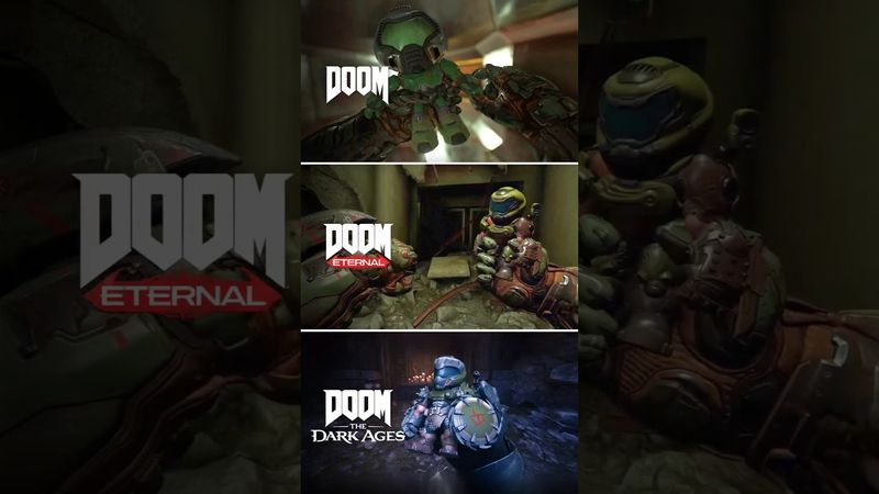 DOOM Slayer Toy Animations in DOOM The Dark Ages & DOOM Eternal & DOOM 2016