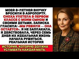 Я ПЛАКАЛА, ЧИТАЯ! «Мы решили, что она остаётся», — сказала моя сноха, бросив мою 8-летнюю внучку…