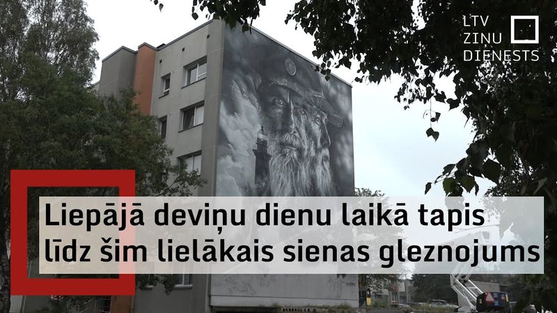 Liepājā top lielformāta sienas gleznojums