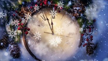 Новогодние футажи HD  Часы Новогодний футаж HD