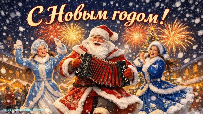 С Новым годом!🎄Праздничная песня под аккордеон