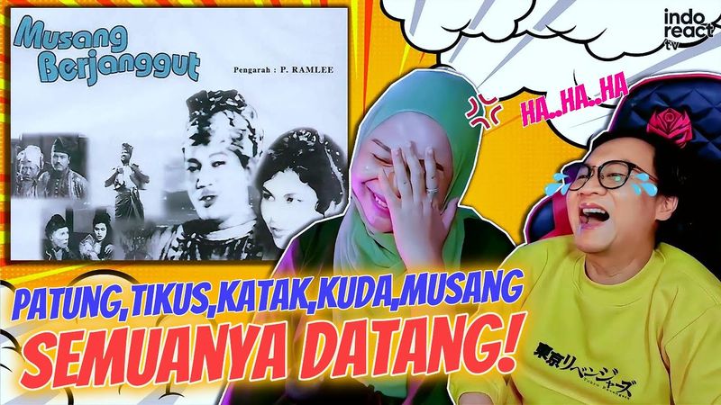 🤣MUSANG BERJANGGUT DALAM PETI‼️MUSANG BERJANGGUT - Part 2 | FILM P.RAMLEE | REACTION | INDOREACTTV