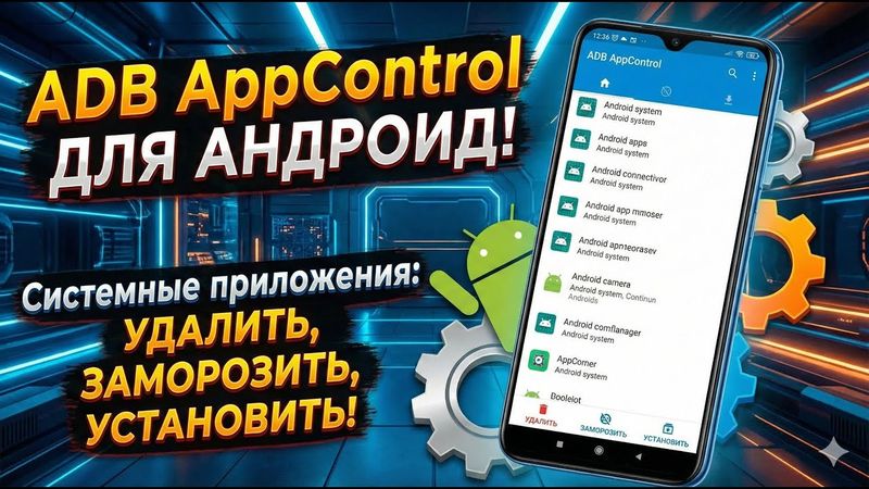 ADB AppControl для Андроид! Системные приложения-удалить, заморозить, установить !